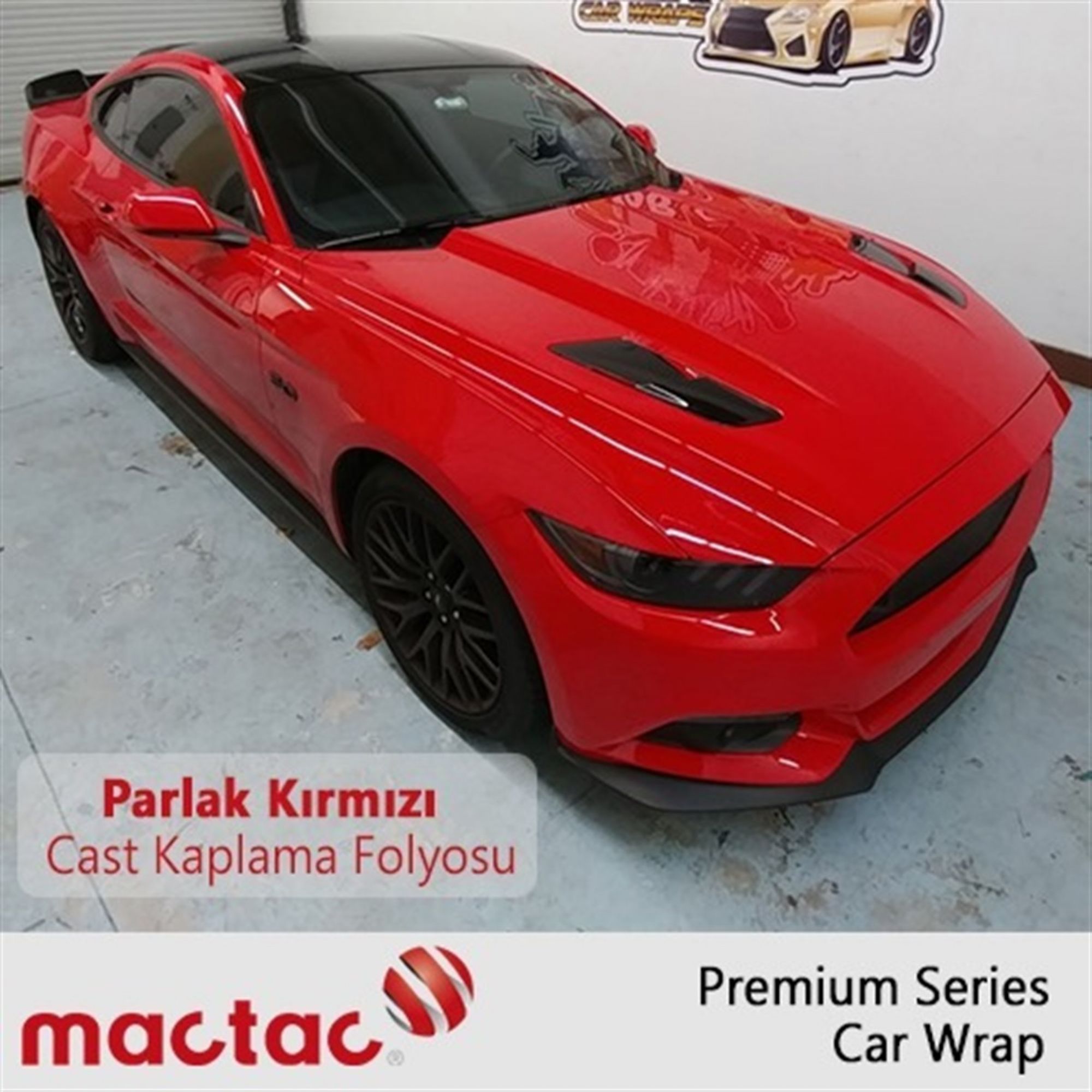 Parlak Kirmizi Cast Hava Kanalli Arac Kaplama Folyosu Reklammalzemesi Com